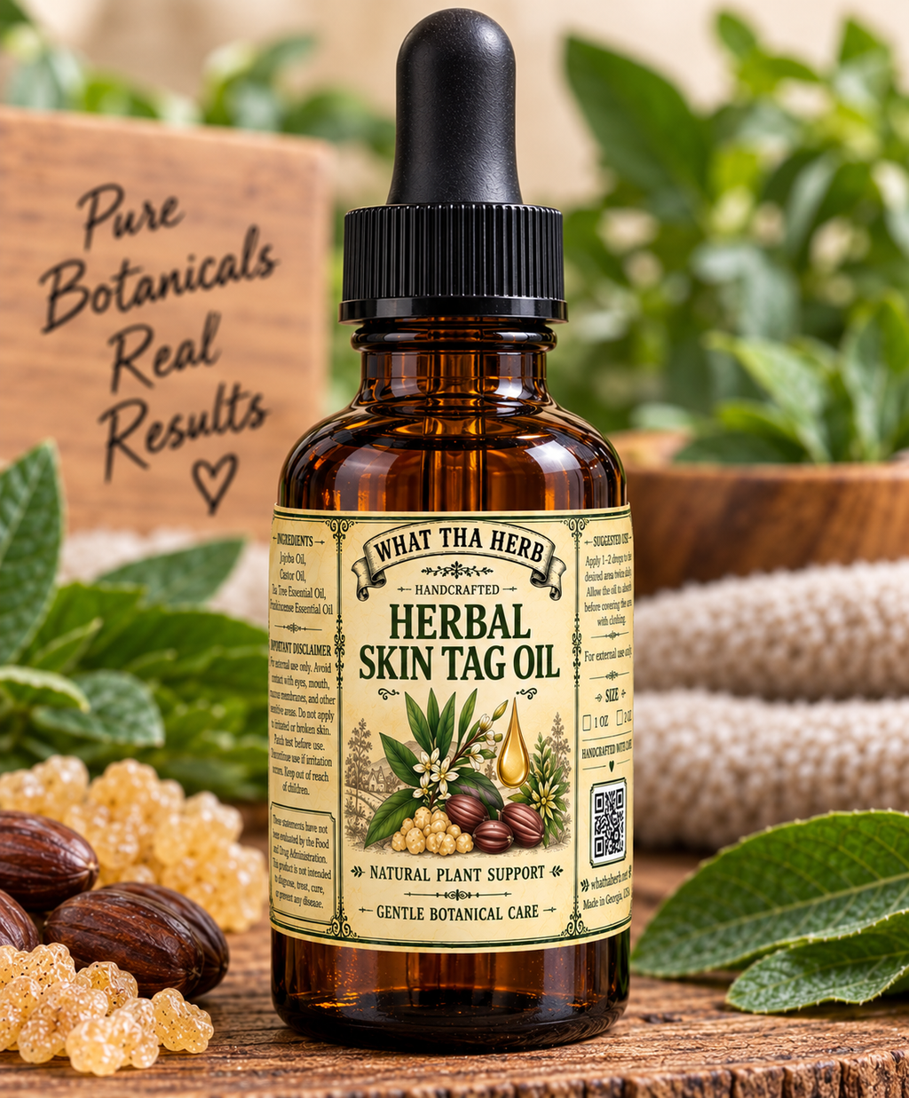 Herbal Skin Tag Be Gone Oil | Botanical Skin Care | What Tha Herb