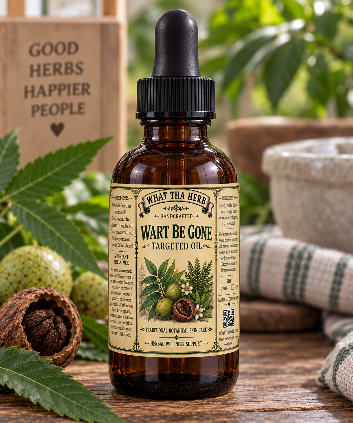 Herbal Wart Be Gone Herbal Oil | Targeted Botanical Blend