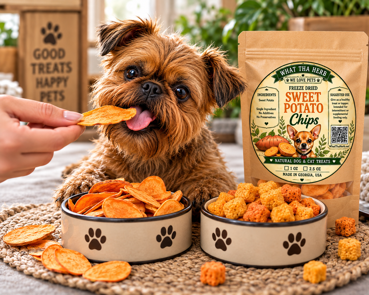 Freeze-Dried Sweet Potato Chips & Pumpkin Puffs Dog Treats