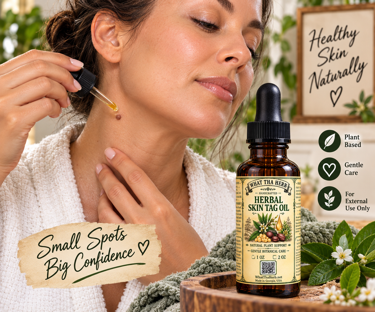 Herbal Skin Tag Be Gone Oil | Botanical Skin Care | What Tha Herb