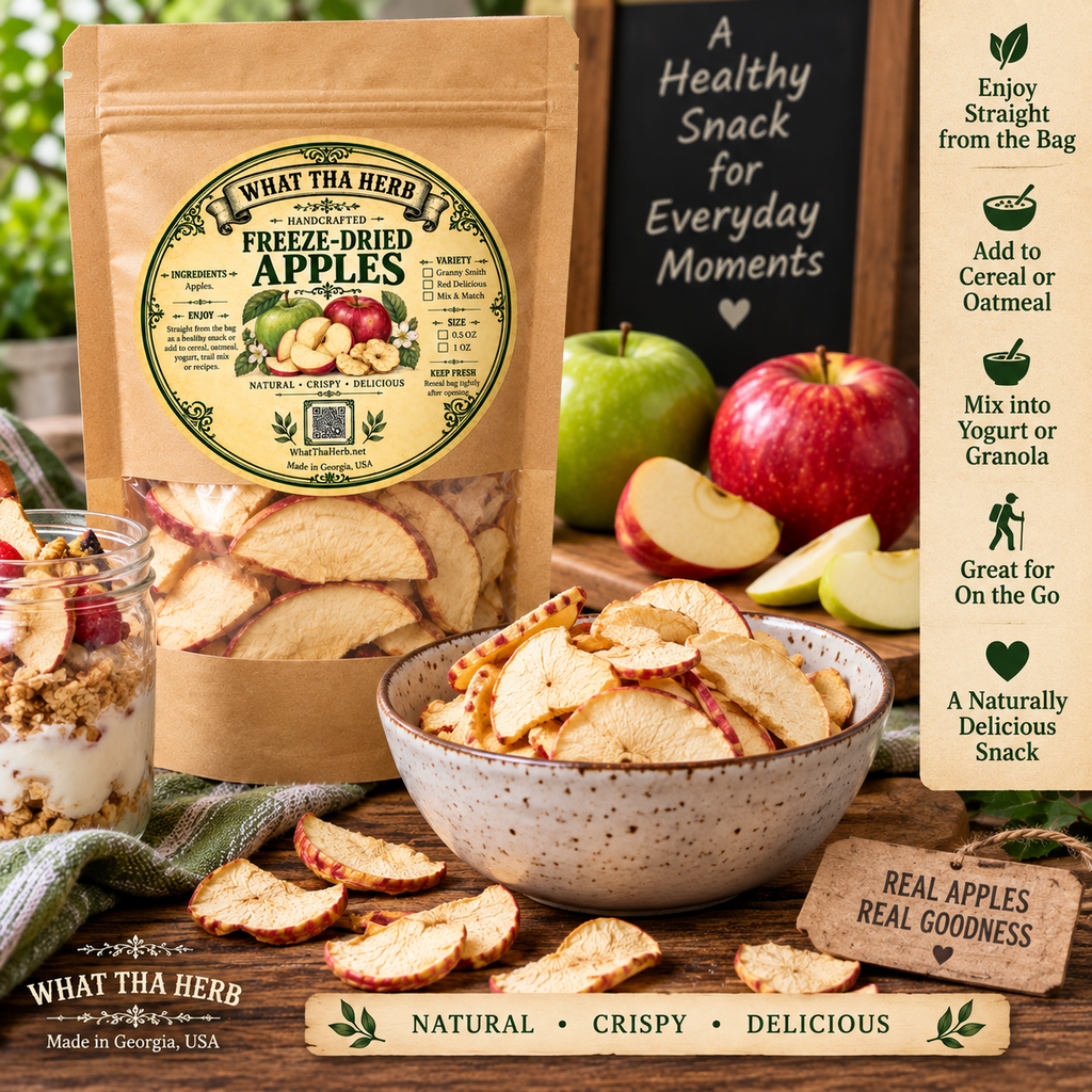 Freeze Dried Apples: Healthy Crunchy Fruit Snack - 0.5 oz / 1 oz Bags