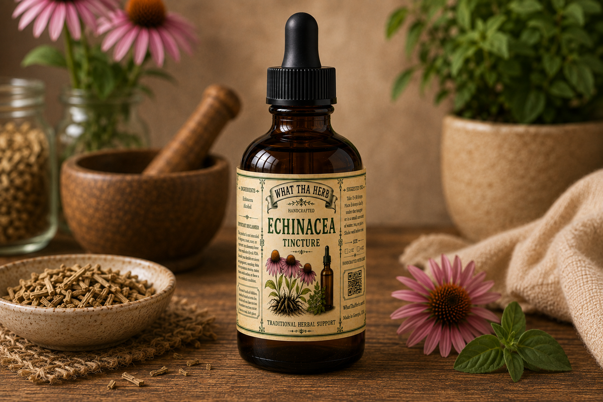 Echinacea Tincture | Handcrafted Herbal Extract | What Tha Herb