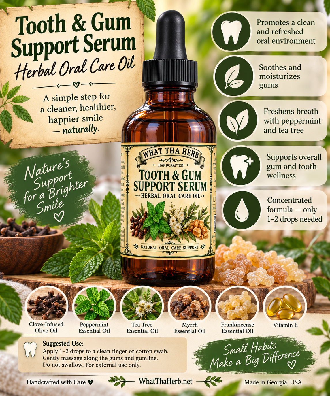 Tooth and Gum Support Serum –Natural Oral Care Extract
