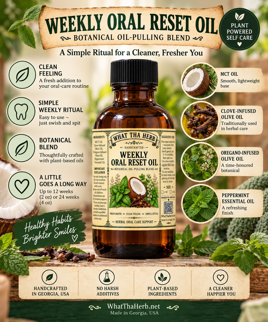 Weekly Oral Reset Oil | Botanical Clove Peppermint Mouth Care Blend