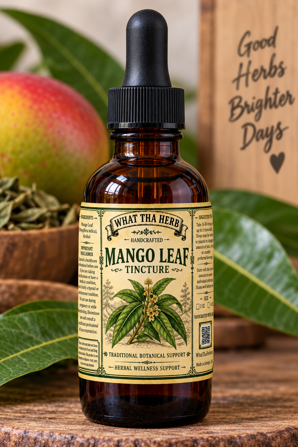 Mango Leaf Tincture | Herbal Extract for Blood Sugar Balance, Heart & Digestive Support