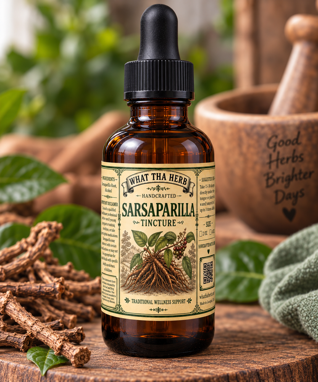 Sarsaparilla Root Tincture 2 oz & 4 oz | Herbal Wellness Support