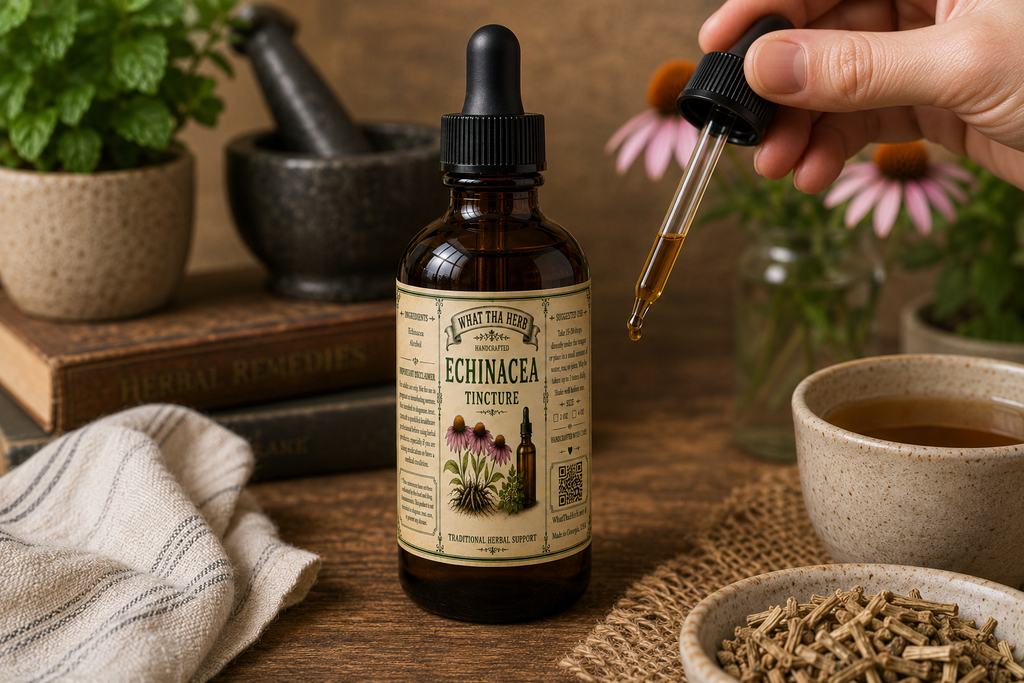 Echinacea Tincture | Handcrafted Herbal Extract | What Tha Herb
