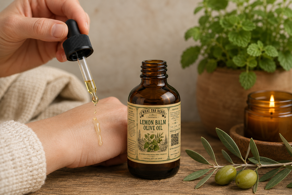 Lemon Balm Olive Oil: Calming Herbal Skin Support