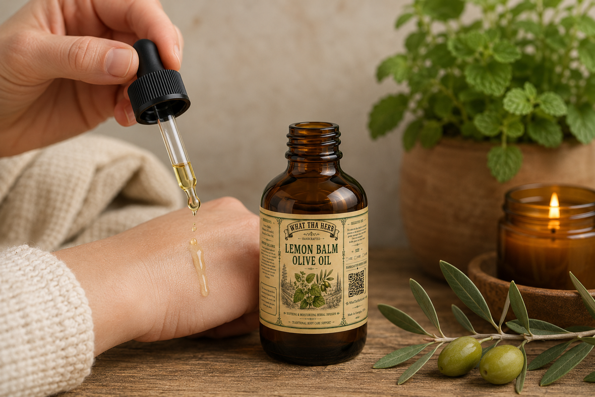 Lemon Balm Olive Oil: Calming Herbal Skin Support