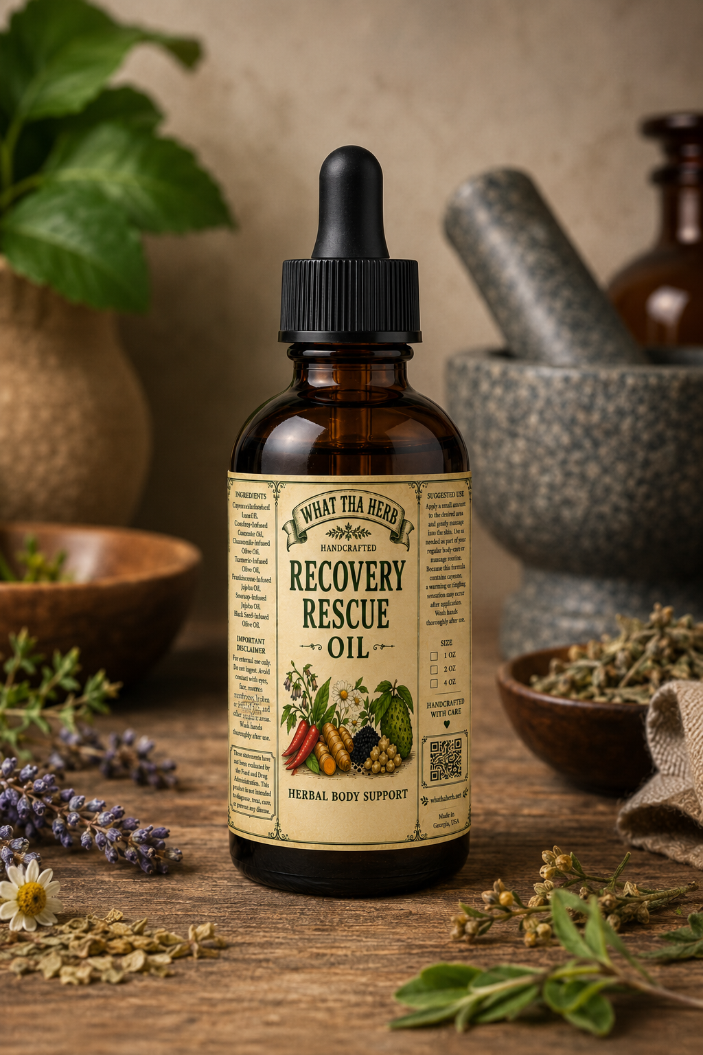 Recovery Rescue Oil/Herbal Body Support