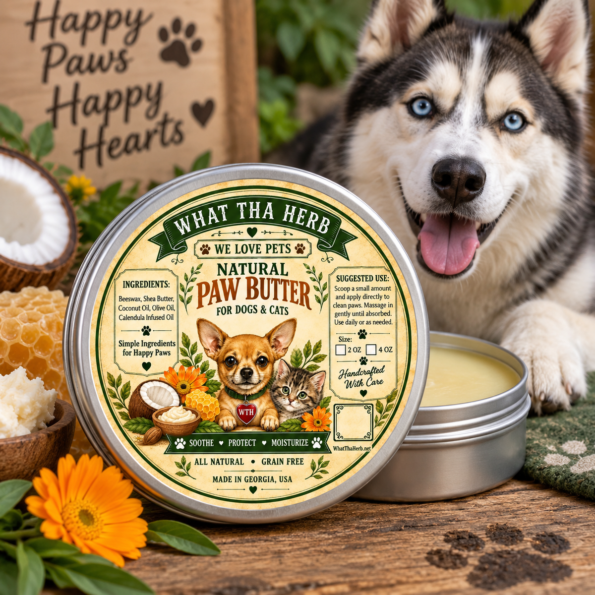 Natural Paw Butter for Dogs and Cats