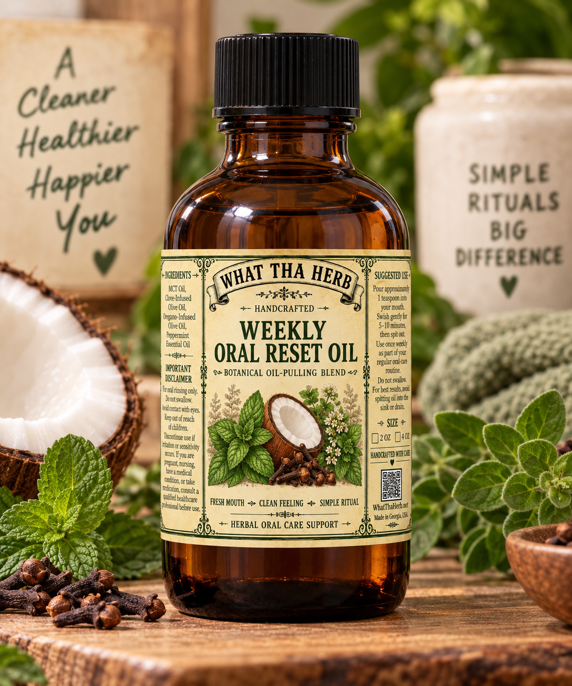Weekly Oral Reset Oil | Botanical Clove Peppermint Mouth Care Blend