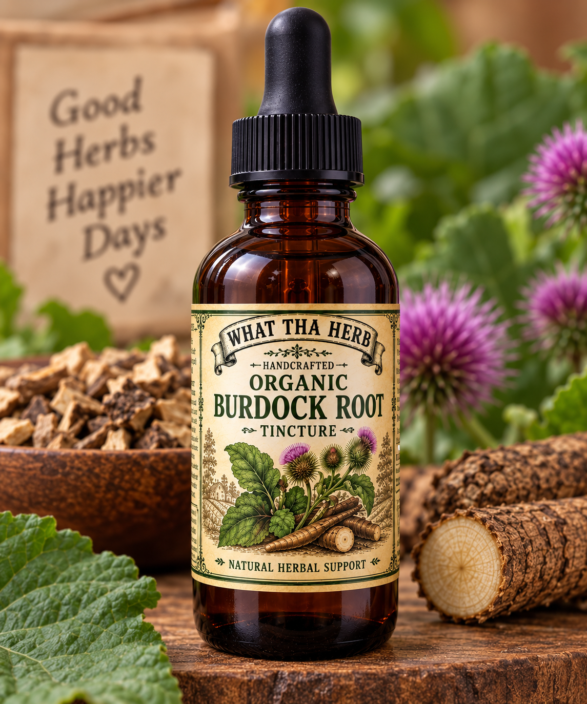 Organic Burdock Root Tincture: Herbal Detox & Skin Support