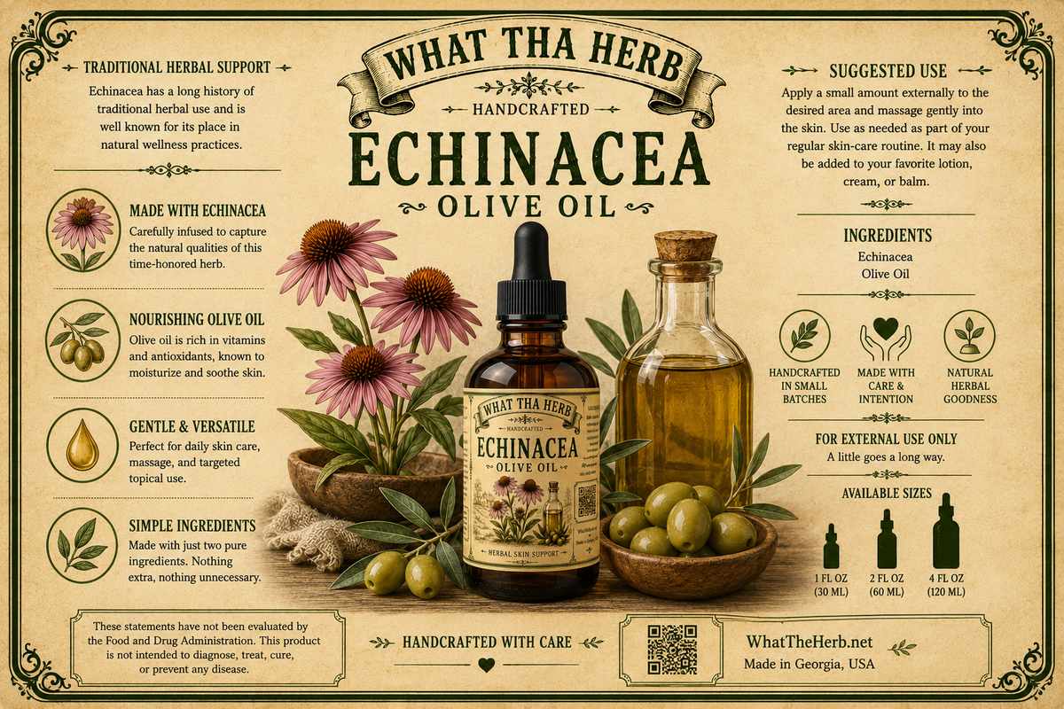 Echinacea Olive Oil – Herbal Skin Support