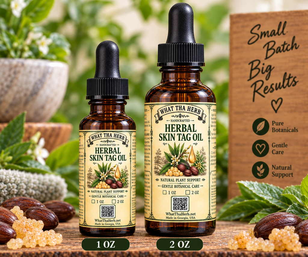Herbal Skin Tag Be Gone Oil | Botanical Skin Care | What Tha Herb