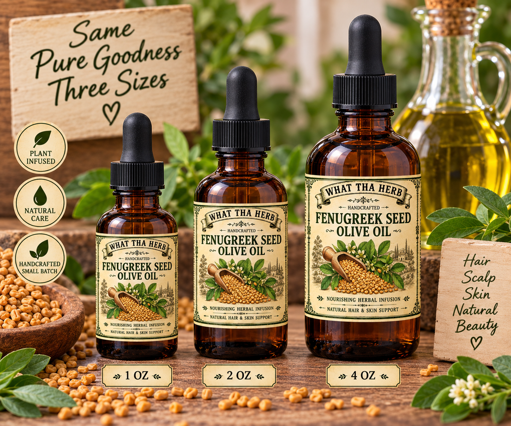 Fenugreek Seed Olive Oil: Herbal Hair, Scalp & Beard Care - 1oz/2oz/4oz