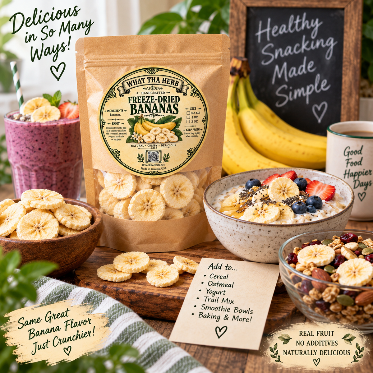 Freeze-Dried Bananas – Naturally Sweet, Light & Crunchy