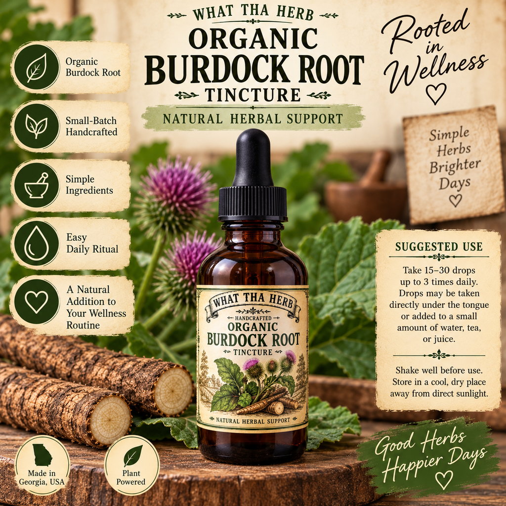 Organic Burdock Root Tincture: Herbal Detox & Skin Support