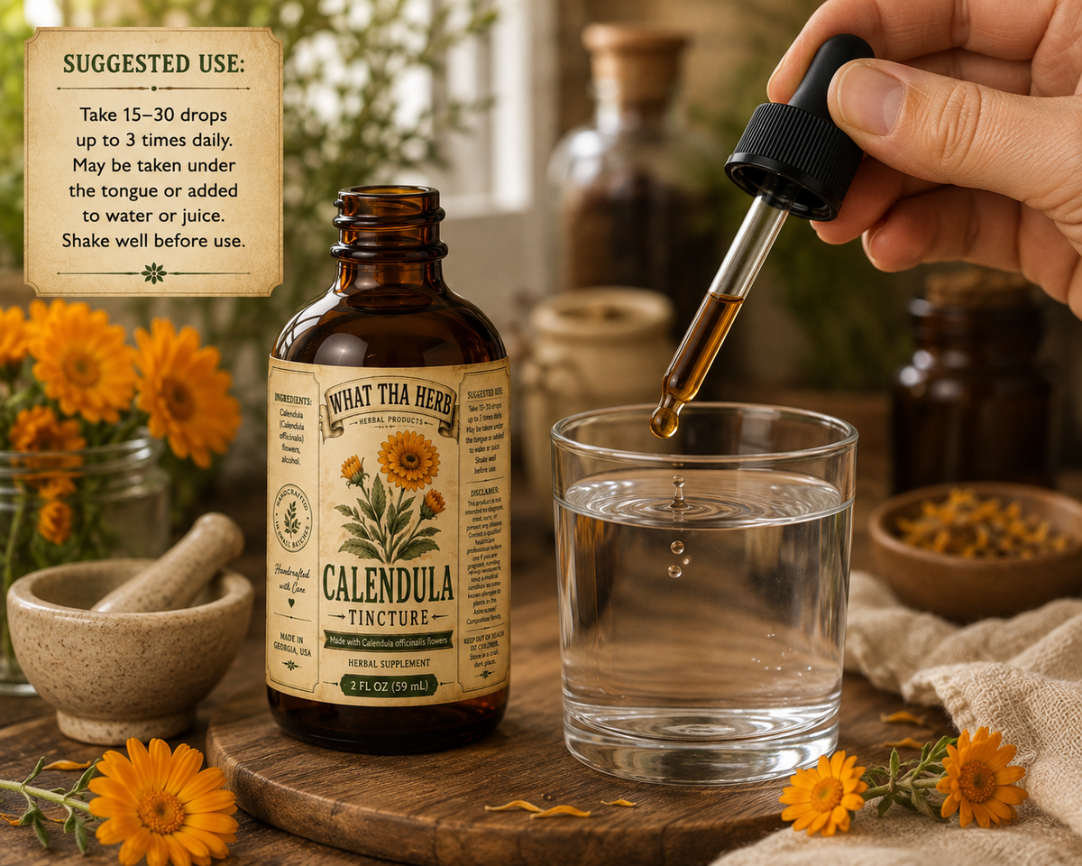 Calendula Tincture Herbal Wellness Tincture Calendula Flower Extract