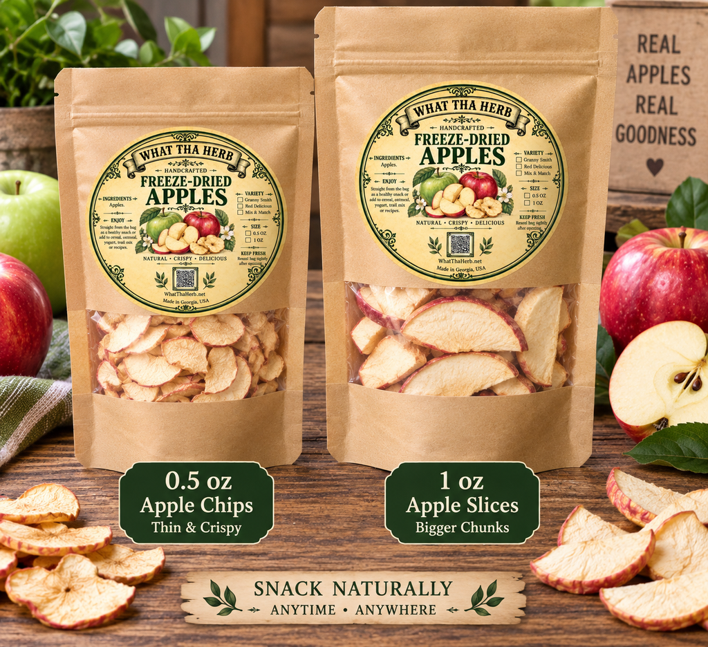 Freeze Dried Apples: Healthy Crunchy Fruit Snack - 0.5 oz / 1 oz Bags