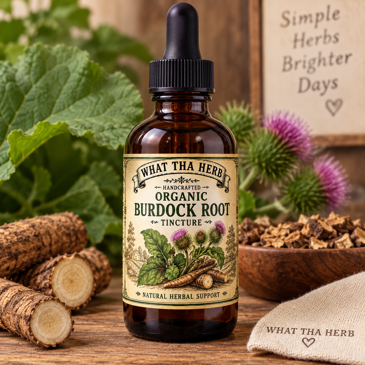 Organic Burdock Root Tincture: Herbal Detox & Skin Support