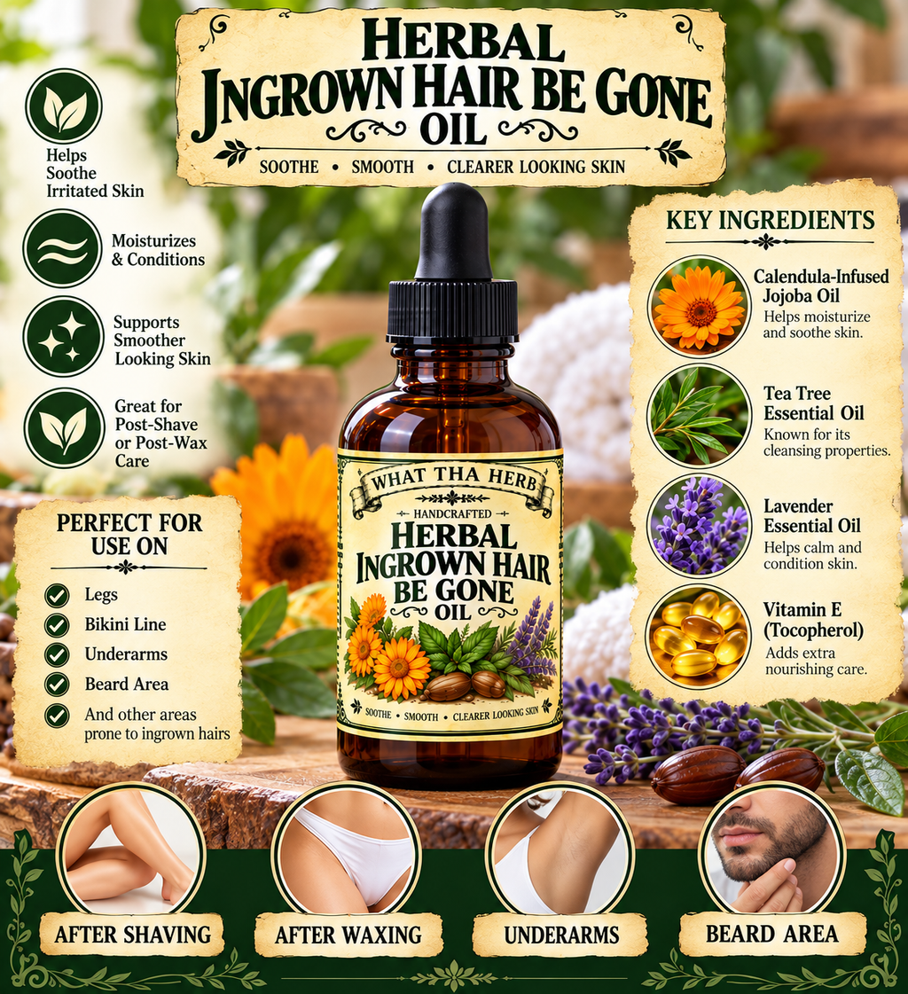Herbal Ingrown Hair Be Gone Oil for Razor Bumps & Post Shave Skin Care
