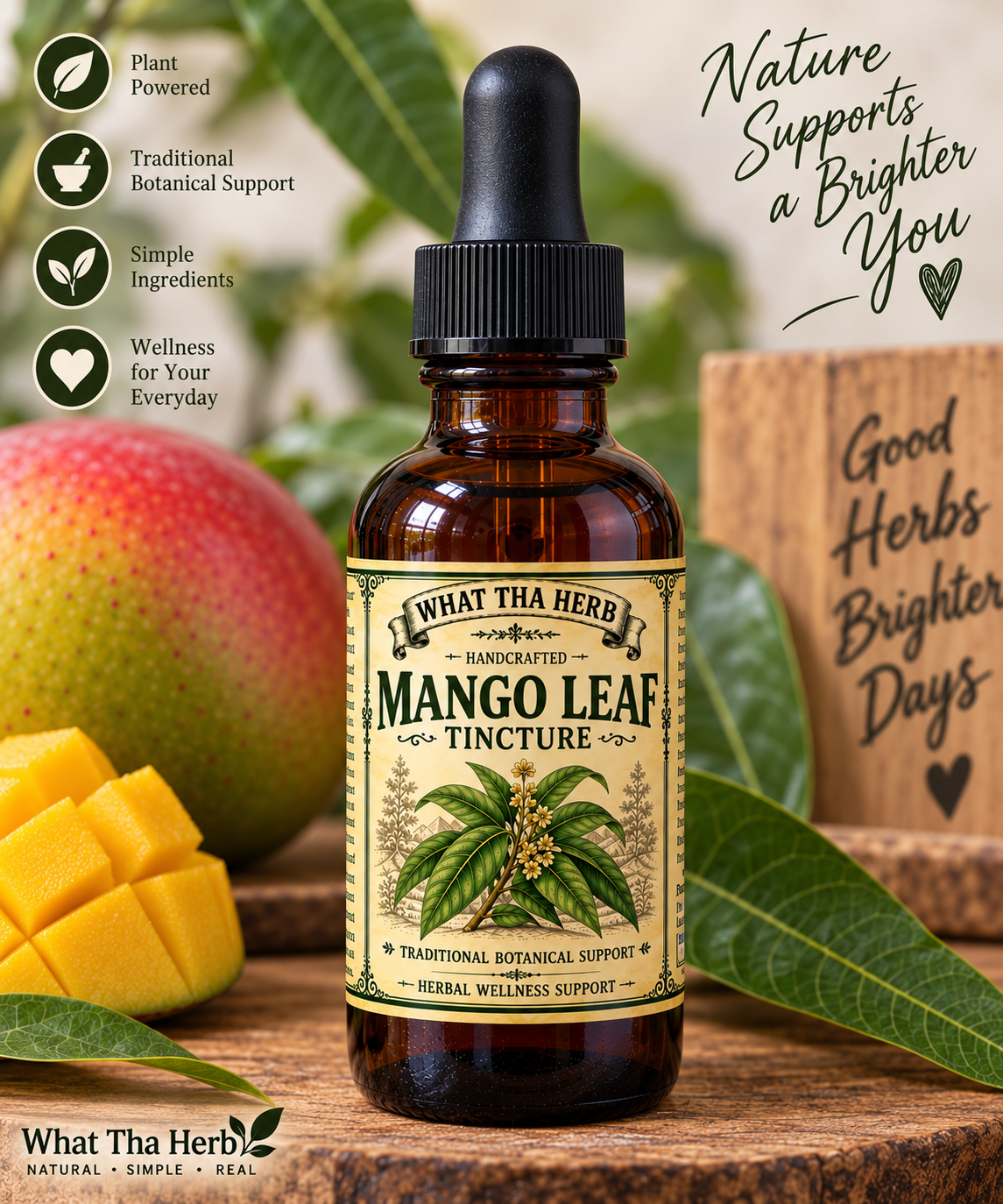 Mango Leaf Tincture | Herbal Extract for Blood Sugar Balance, Heart & Digestive Support