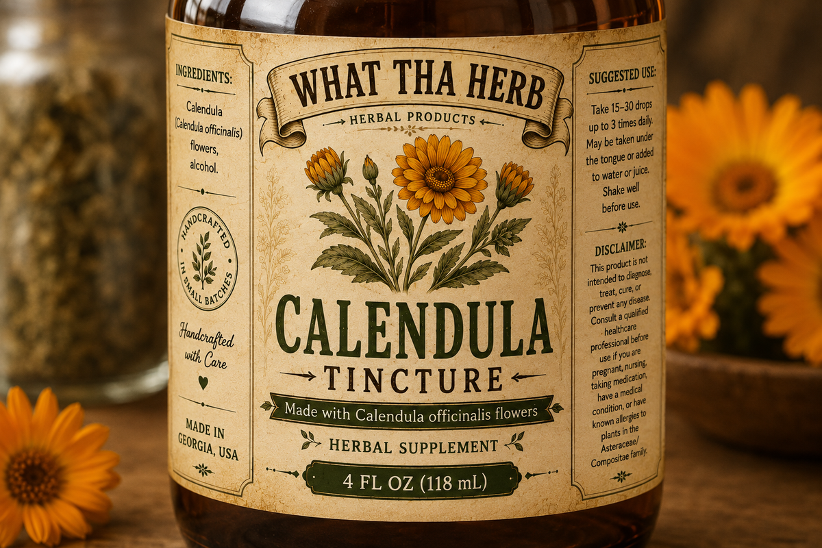 Calendula Tincture Herbal Wellness Tincture Calendula Flower Extract