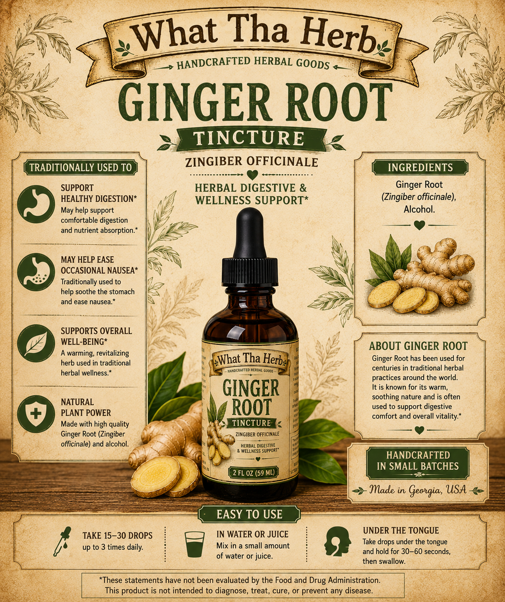 Ginger Root Tincture | Herbal Wellness Tincture | Ginger Root Herbal Extract