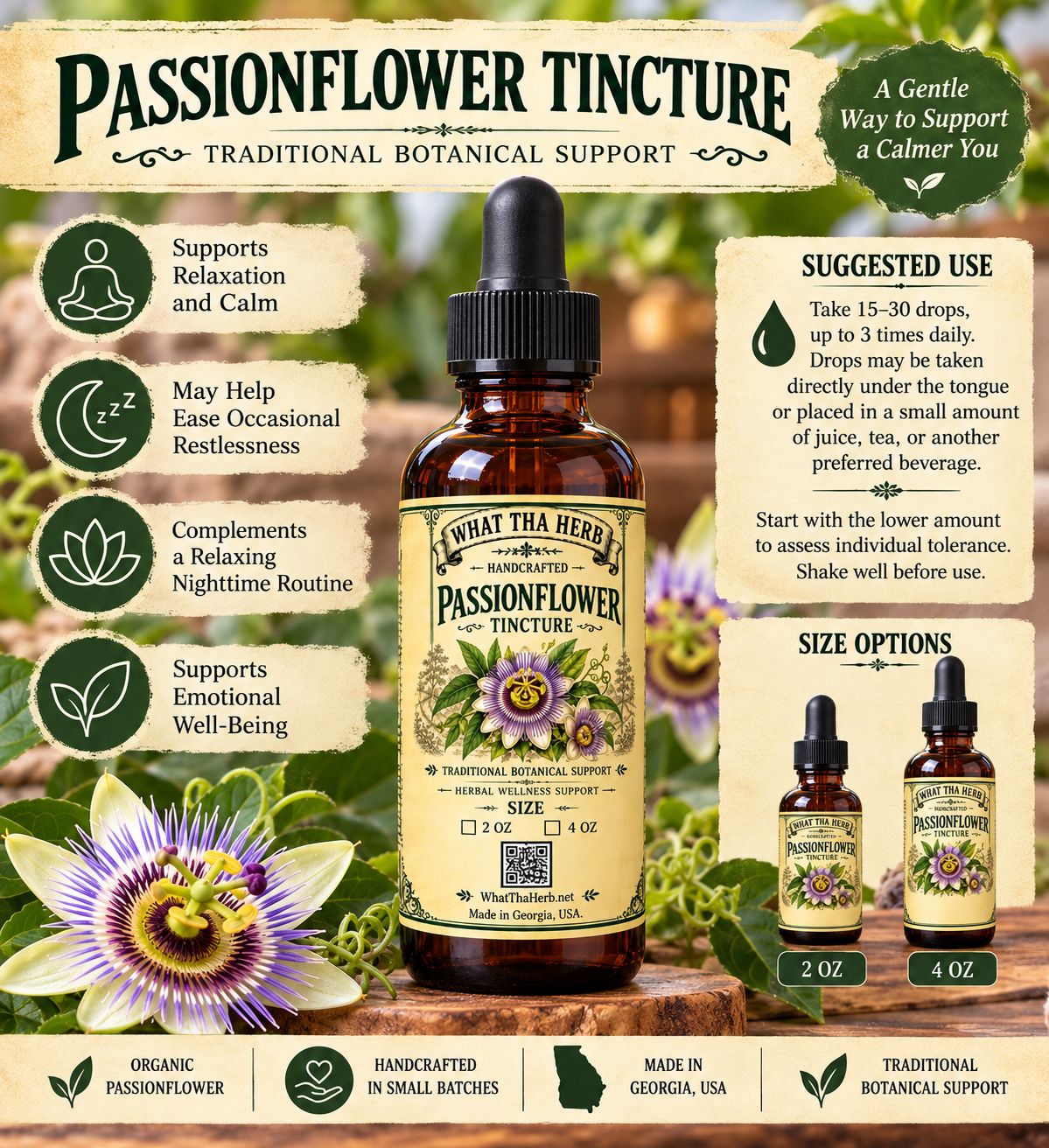 Passionflower Tincture: Herbal Sleep & Relaxation Aid