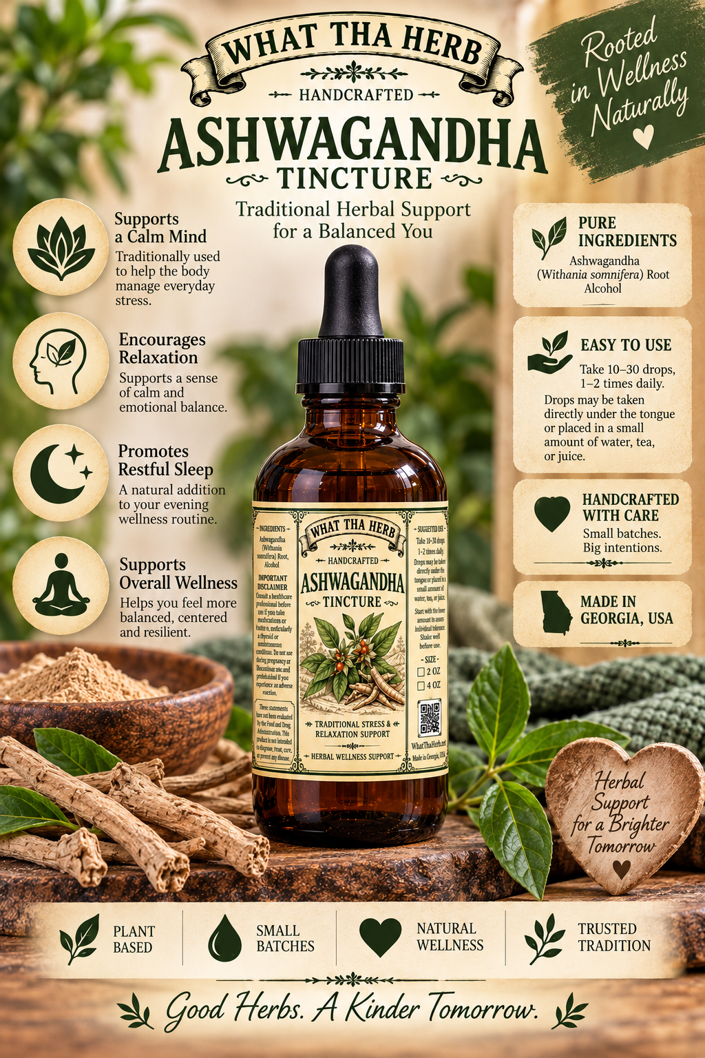 Ashwagandha Tincture: Stress & Energy Support
