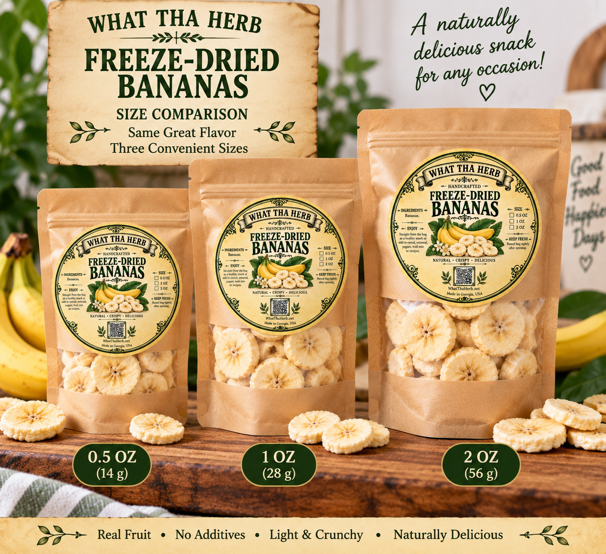 Freeze-Dried Bananas – Naturally Sweet, Light & Crunchy
