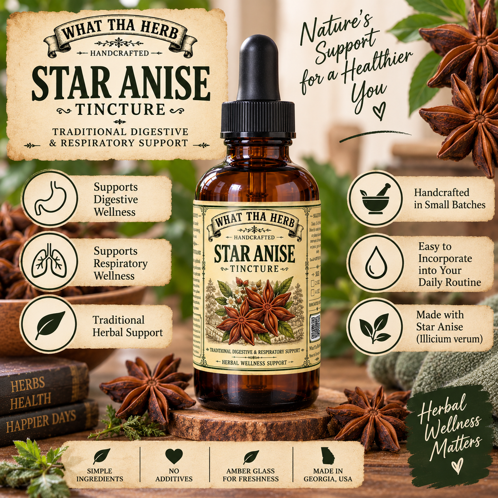Star Anise Tincture | Supports Digestion & Immune Wellness | What Tha Herb