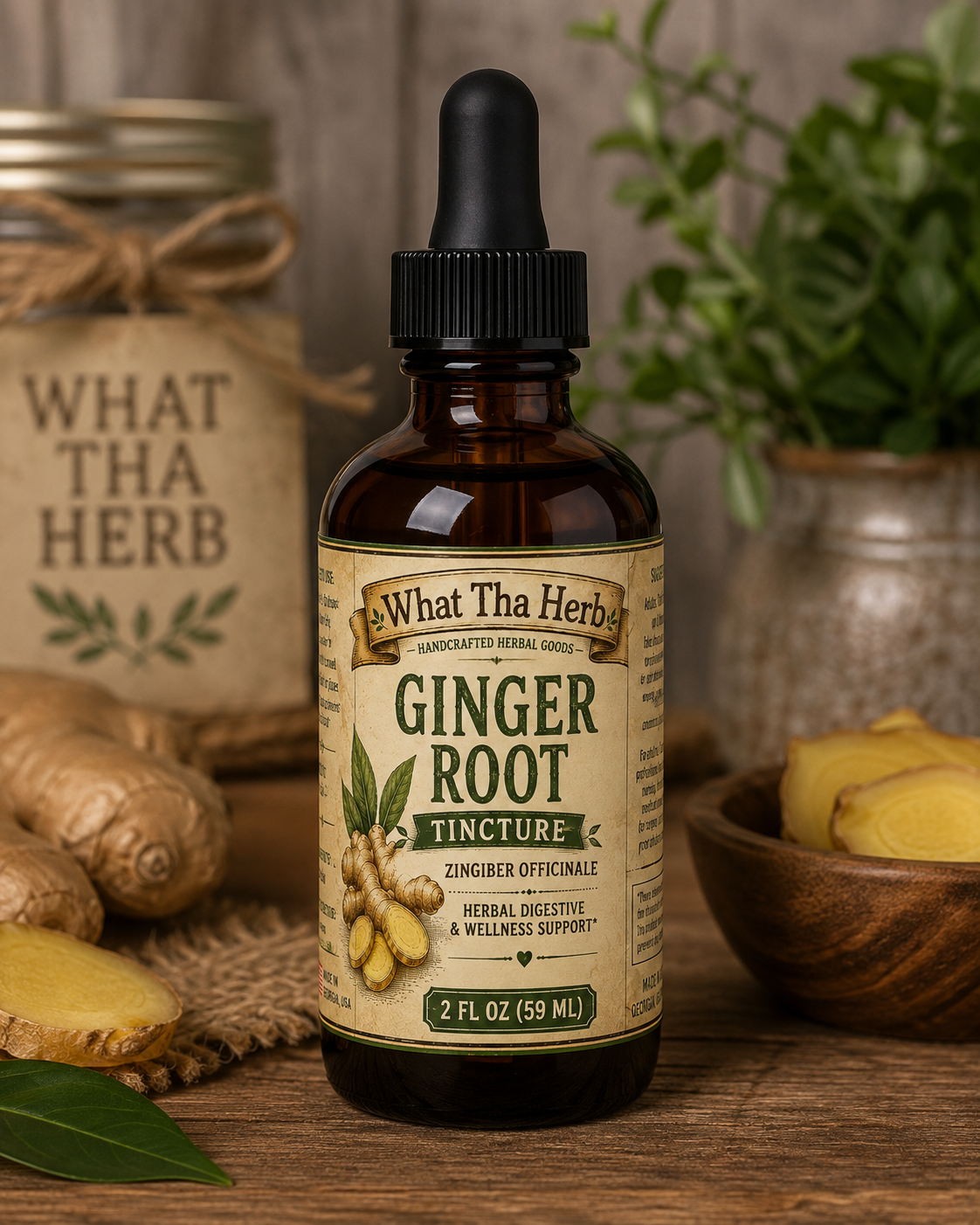 Ginger Root Tincture | Herbal Wellness Tincture | Ginger Root Herbal Extract