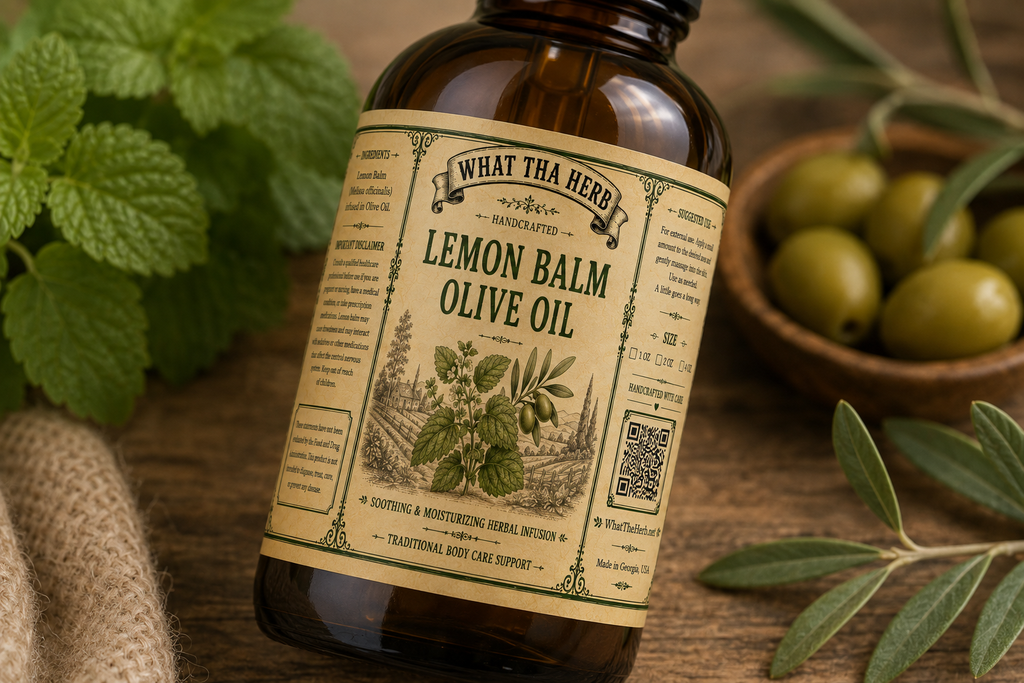 Lemon Balm Olive Oil: Calming Herbal Skin Support
