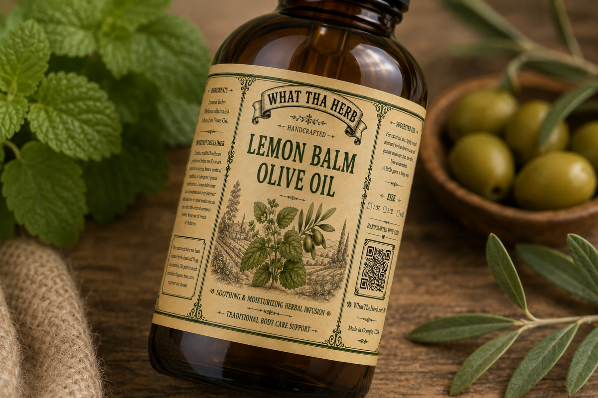 Lemon Balm Olive Oil: Calming Herbal Skin Support