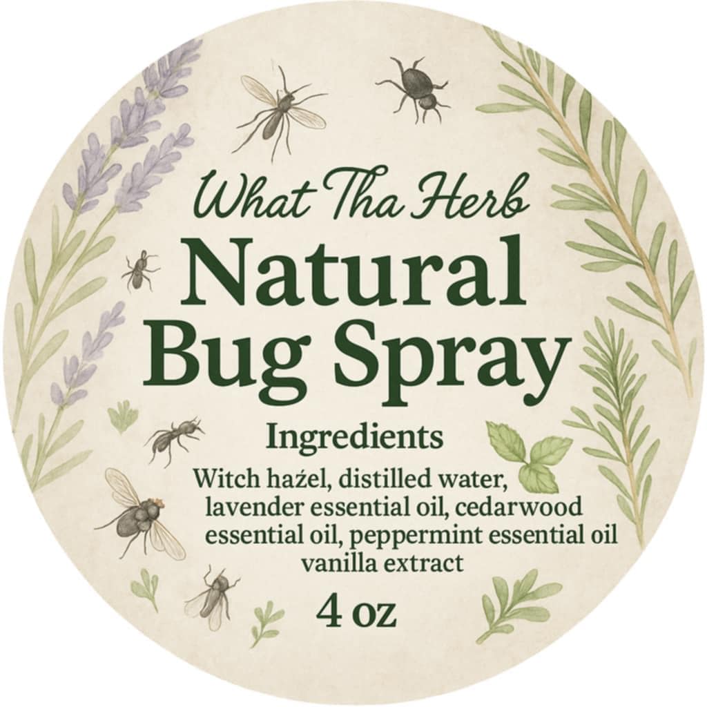 Natural Bug Spray | 4 oz Herbal Insect Repellent | DEET-Free Outdoor Spray | What Tha Herb