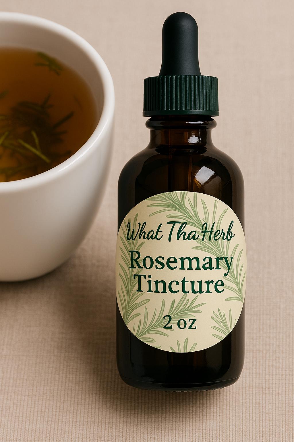 Rosemary Tincture | 2 oz Herbal Extract | Focus & Memory Support | What Tha Herb