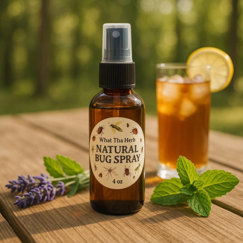 Natural Bug Spray | 4 oz Herbal Insect Repellent | DEET-Free Outdoor Spray | What Tha Herb