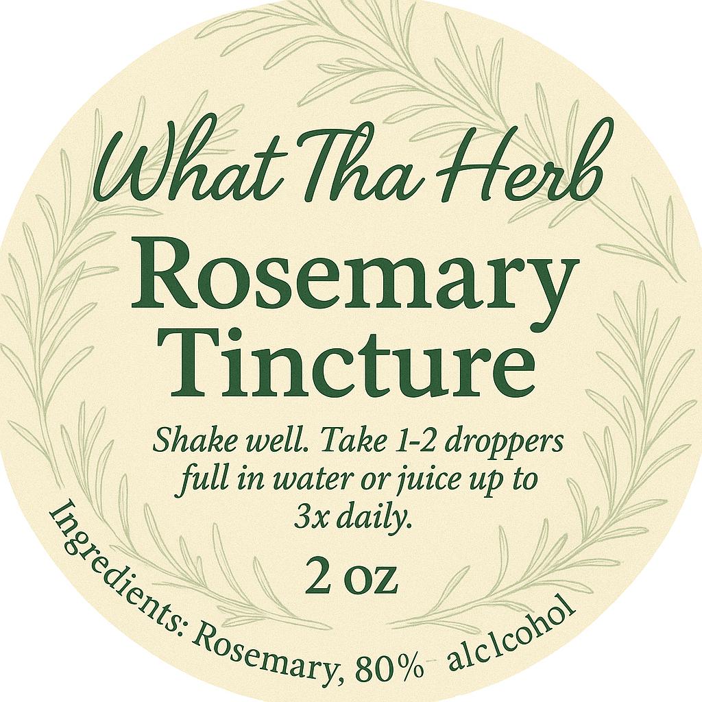 Rosemary Tincture | 2 oz Herbal Extract | Focus & Memory Support | What Tha Herb