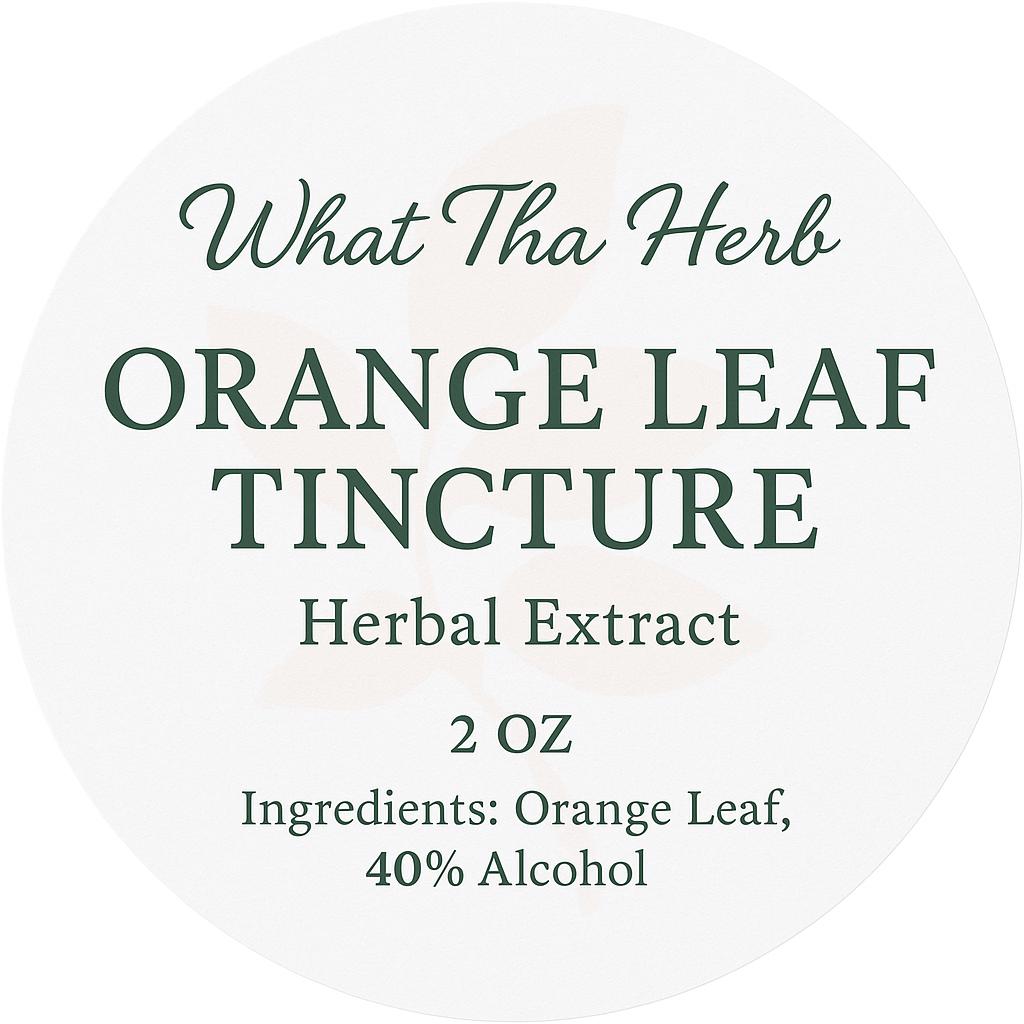 Orange Leaf Tincture – 2oz Amber Dropper Bottle