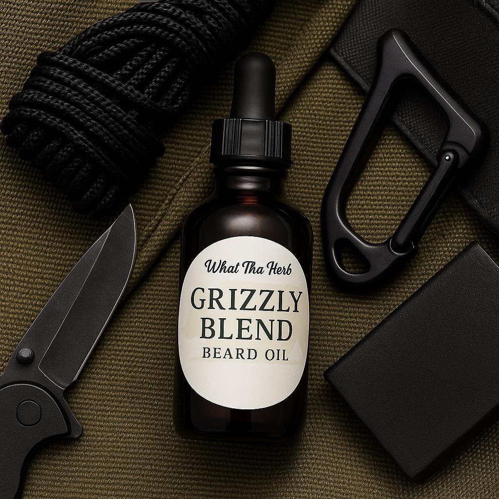 Grizzly Blend Beard Oil – 2 oz Dropper Bottle | Rugged Conditioning for Beards & Skin