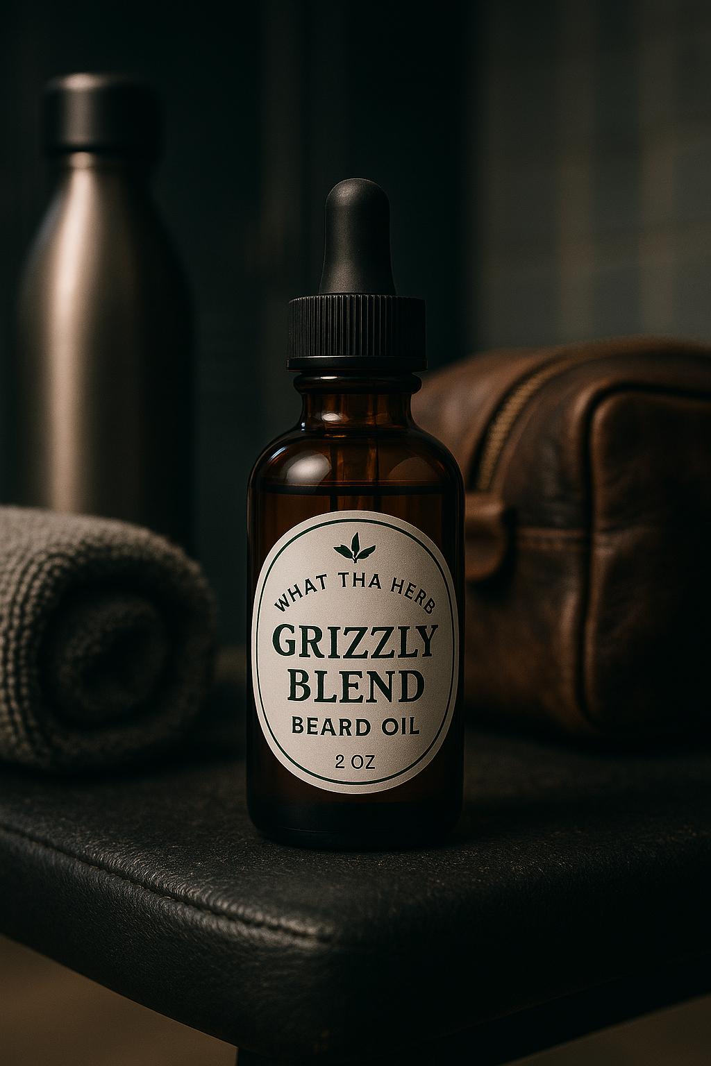 Grizzly Blend Beard Oil – 2 oz Dropper Bottle | Rugged Conditioning for Beards & Skin