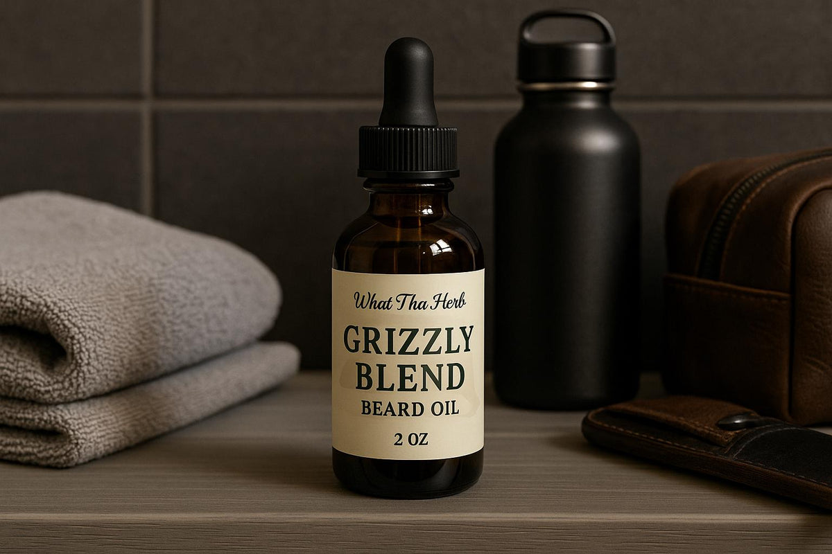 Grizzly Blend Beard Oil – 2 oz Dropper Bottle | Rugged Conditioning for Beards & Skin
