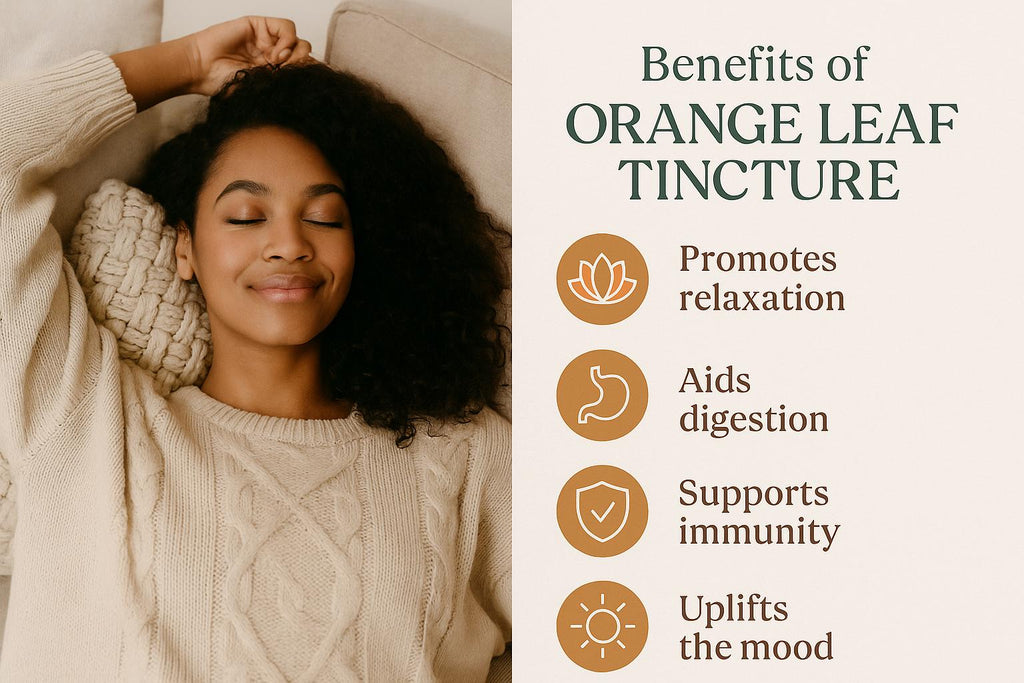 Orange Leaf Tincture – 2oz Amber Dropper Bottle