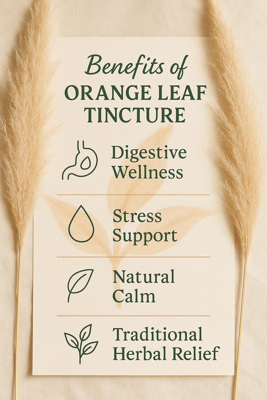Orange Leaf Tincture – 2oz Amber Dropper Bottle