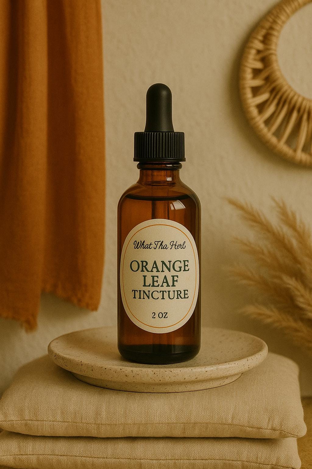 Orange Leaf Tincture – 2oz Amber Dropper Bottle