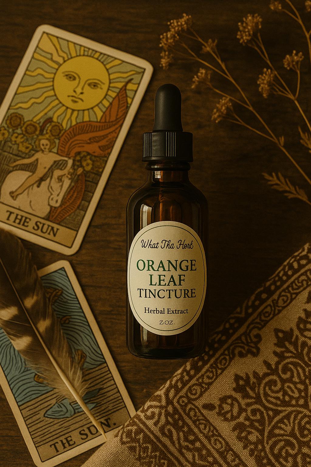 Orange Leaf Tincture – 2oz Amber Dropper Bottle