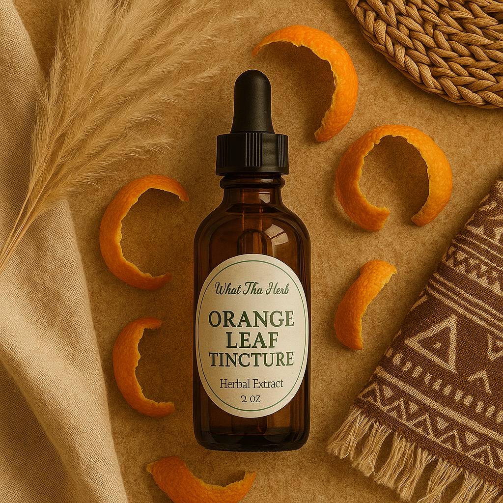 Orange Leaf Tincture – 2oz Amber Dropper Bottle