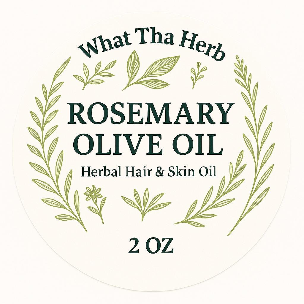 Rosemary Olive Oil | 2 oz & 4 oz Amber Dropper Bottle | What Tha Herb